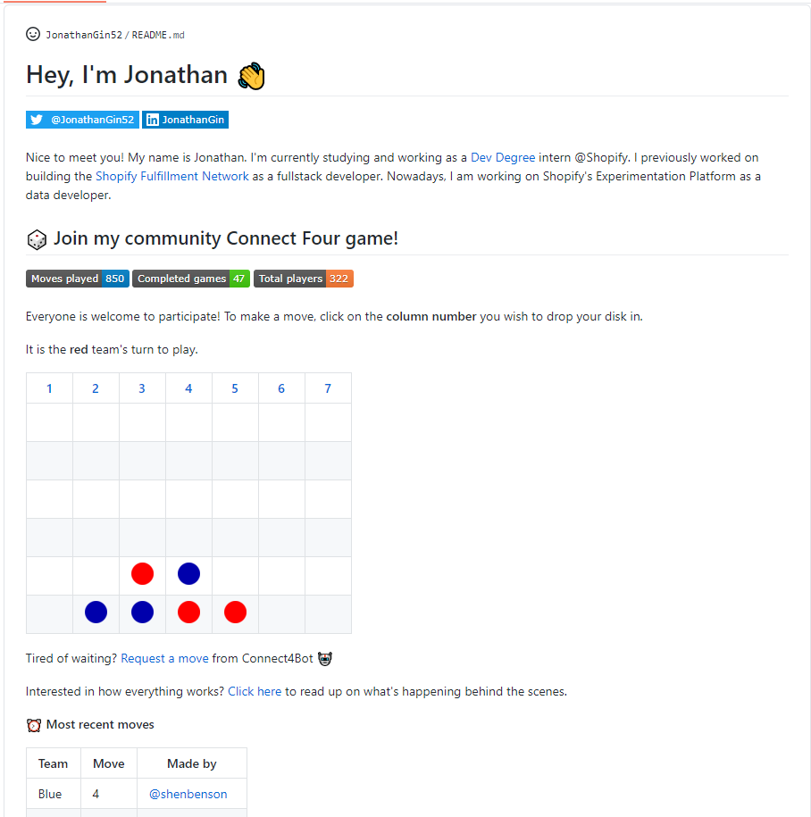 O perfil do Jonathan Gin no Github https://github.com/JonathanGin52